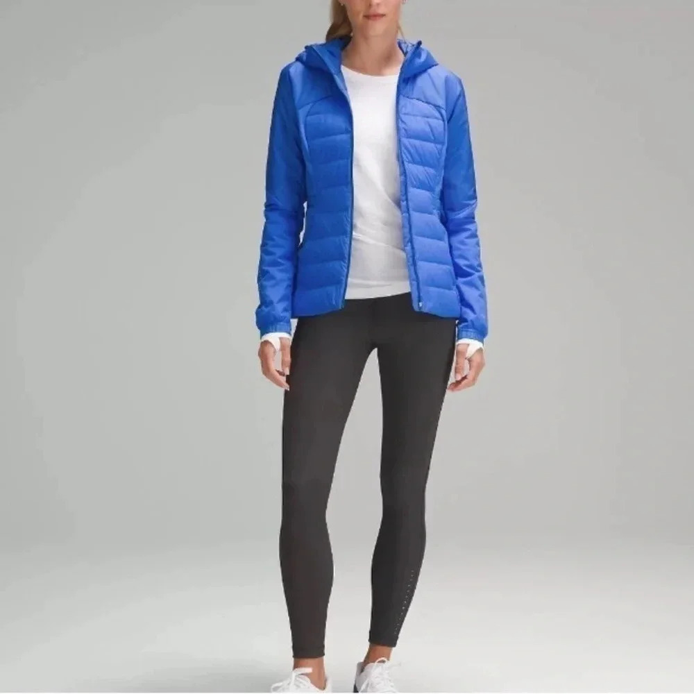 Lululemon Down For It All running jacket blue womens sz 2 New with tags